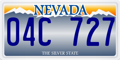 NV license plate 04C727