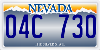NV license plate 04C730