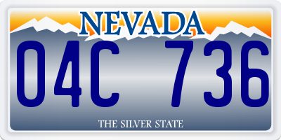 NV license plate 04C736