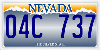 NV license plate 04C737