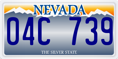 NV license plate 04C739