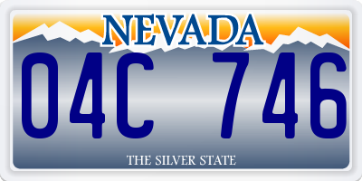 NV license plate 04C746