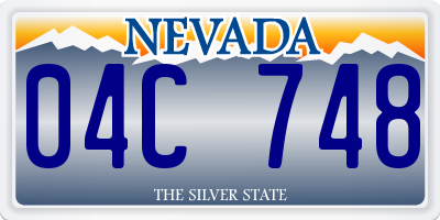 NV license plate 04C748