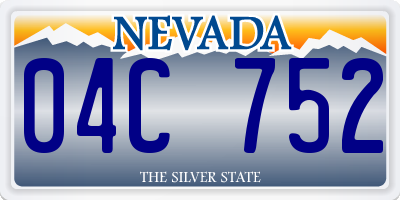 NV license plate 04C752