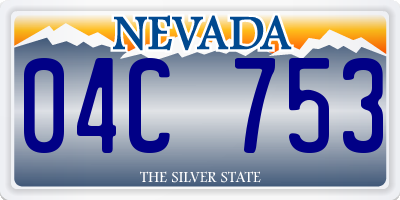 NV license plate 04C753