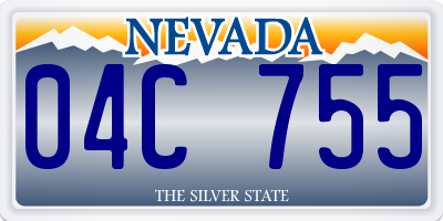 NV license plate 04C755