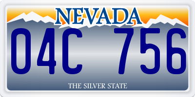 NV license plate 04C756
