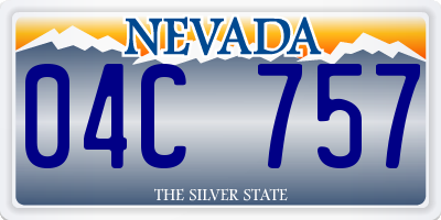 NV license plate 04C757