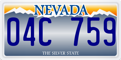 NV license plate 04C759