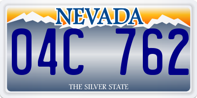 NV license plate 04C762