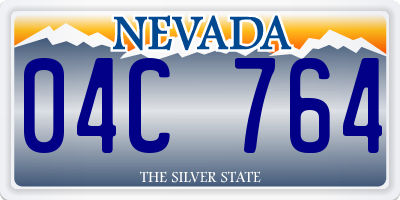 NV license plate 04C764