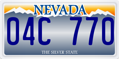 NV license plate 04C770