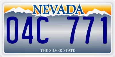 NV license plate 04C771