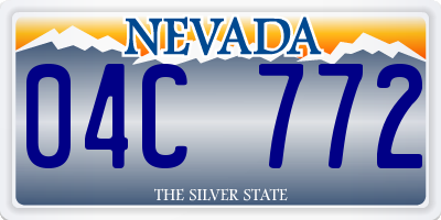 NV license plate 04C772