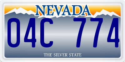 NV license plate 04C774