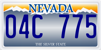 NV license plate 04C775