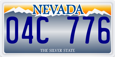 NV license plate 04C776