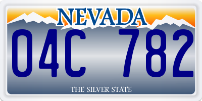 NV license plate 04C782