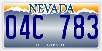 NV license plate 04C783