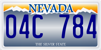 NV license plate 04C784