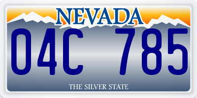 NV license plate 04C785