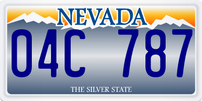 NV license plate 04C787
