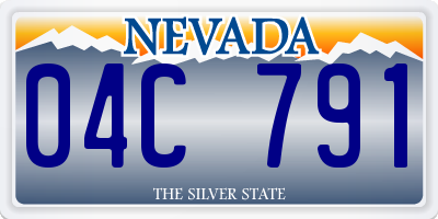 NV license plate 04C791
