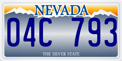 NV license plate 04C793