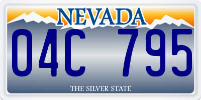 NV license plate 04C795