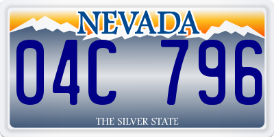 NV license plate 04C796