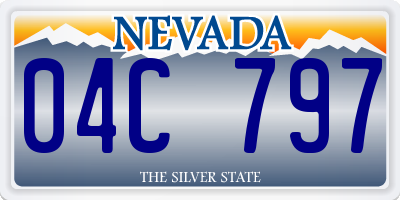 NV license plate 04C797