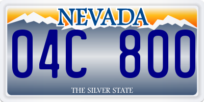 NV license plate 04C800