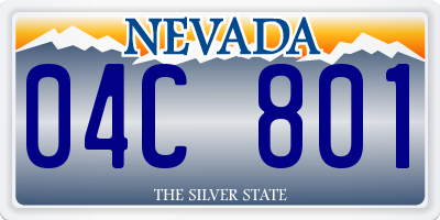 NV license plate 04C801