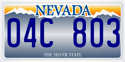 NV license plate 04C803