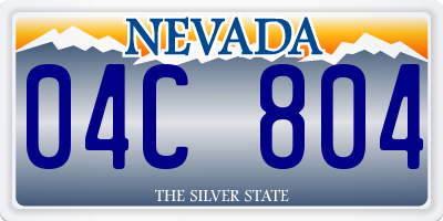 NV license plate 04C804