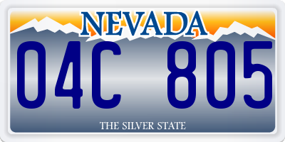 NV license plate 04C805