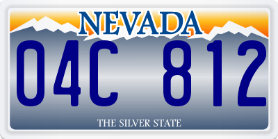 NV license plate 04C812