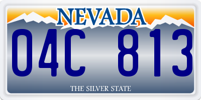 NV license plate 04C813