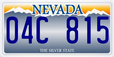 NV license plate 04C815