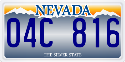 NV license plate 04C816