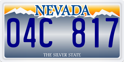 NV license plate 04C817