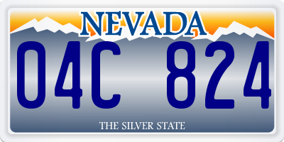 NV license plate 04C824