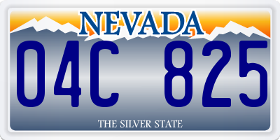 NV license plate 04C825