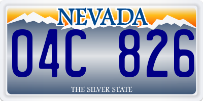 NV license plate 04C826
