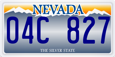 NV license plate 04C827