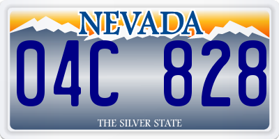 NV license plate 04C828