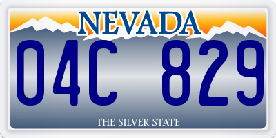 NV license plate 04C829