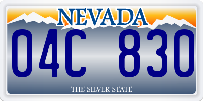 NV license plate 04C830