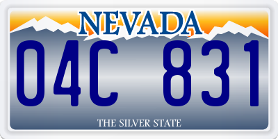 NV license plate 04C831
