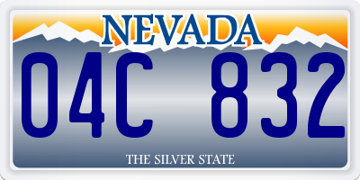 NV license plate 04C832